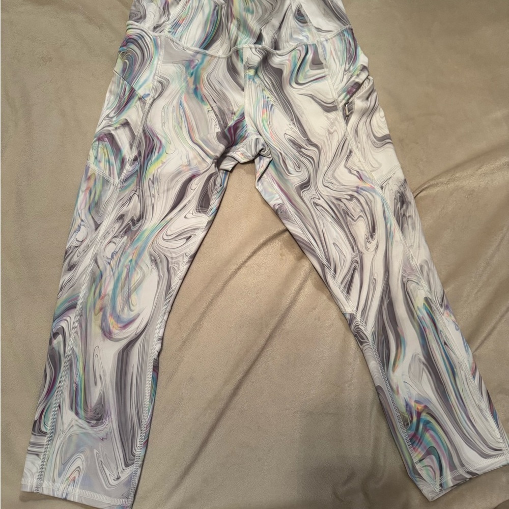 Athleta Marble Swirl Leggings - Multicolor, Small